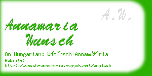 annamaria wunsch business card